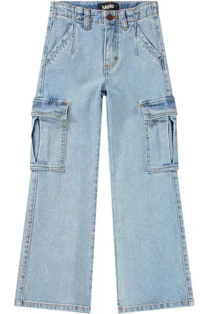 Molo Cotton Blend Denim Cargo Pants