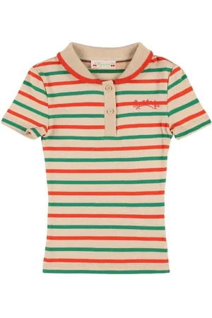 BONPOINT Striped Cotton Polo T-shirt