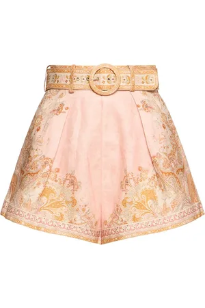ZIMMERMANN Acacia Linen Tuck Shorts