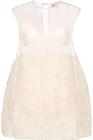 Khaite Blair Linen Blend Gauze Mini Dress