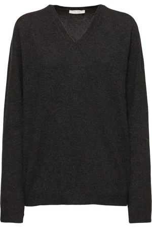 The Row Isaora Cashmere Knit V Neck Sweater