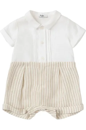 Il gufo Cotton Seersucker Romper