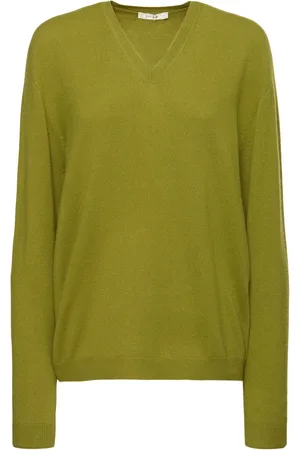 The Row Isaora Cashmere Knit V Neck Sweater