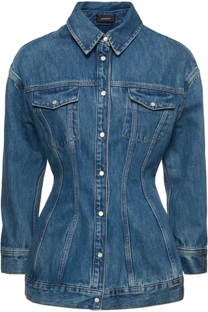 WARDROBE.NYC Cotton Denim Structured Jacket
