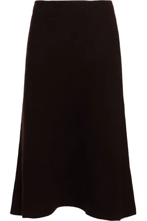 The Row Ivaanka Cashmere & Silk Midi Skirt