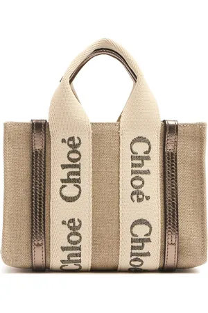 Chloé Mini Woody Canvas Top Handle Bag