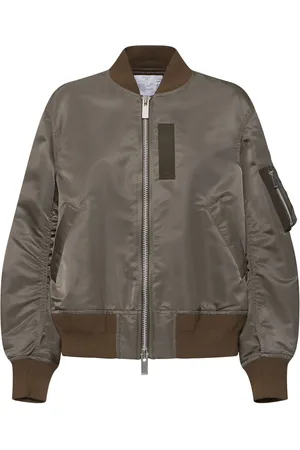 SACAI Zip-up Nylon Bomber Jacket