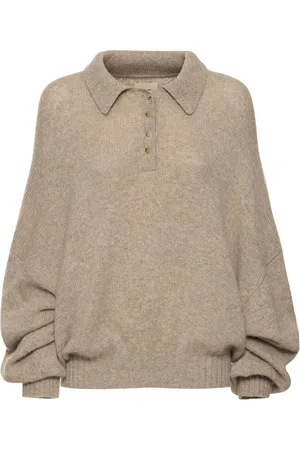 Khaite Rene Cashmere Polo Sweater