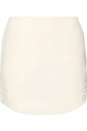 J.W.Anderson Curved Hem Viscose & Linen Mini Skirt