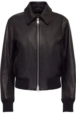 Ami Zipped Leather Jacket