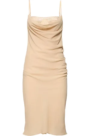 The Attico Georgette & Tulle Embellished Midi Dress
