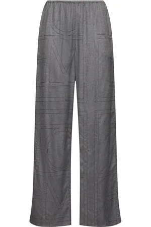 Totême Monogram Flannel Pajama Pants