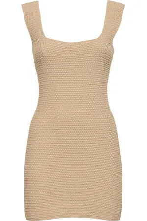 ANDREADAMO Chunky Knit Cotton Blend Mini Dress