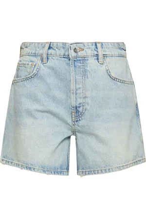 ANINE BING Dalton Cotton Denim Shorts