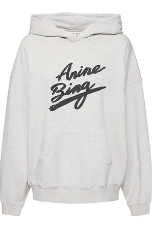 ANINE BING Harvey Logo Jersey Sweatshirt Hoodie