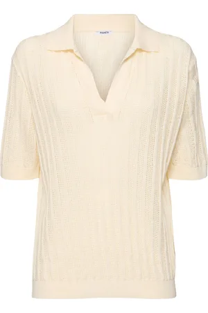 Aspesi Cotton & Linen Blend Polo Top