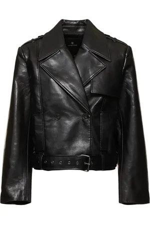 ANINE BING Simone Leather Blend Biker Jacket