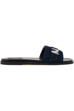 Msgm 10mm Denim Flat Sandals