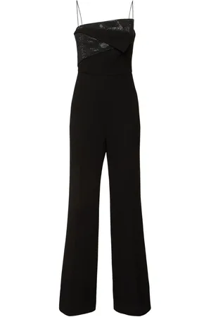 Roland Mouret Heavy Cady Jumpsuit W/ Diamante Insert