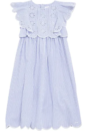 Chloé Embroidered Cotton Poplin Dress