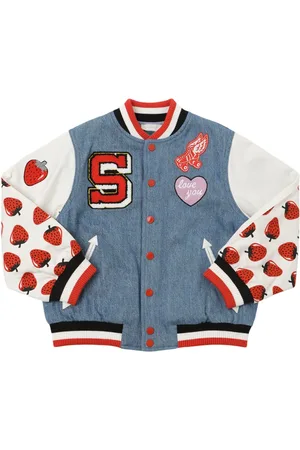 Stella McCartney Embroidered Cotton Denim Bomber Jacket