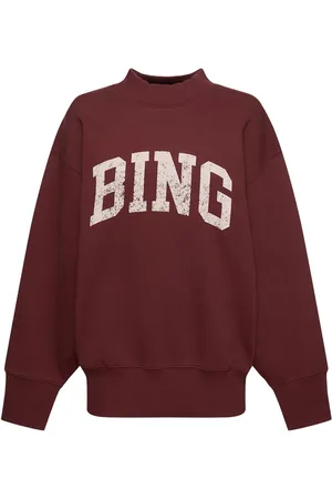 ANINE BING Bradie Logo Cotton Blend Sweatshirt