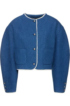 Msgm Cotton Blend Collarless Jacket