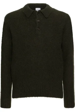Aspesi Brushed Shetland Wool Knit L/s Polo