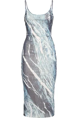 Roberto Cavalli Stretch Tulle Midi Dress