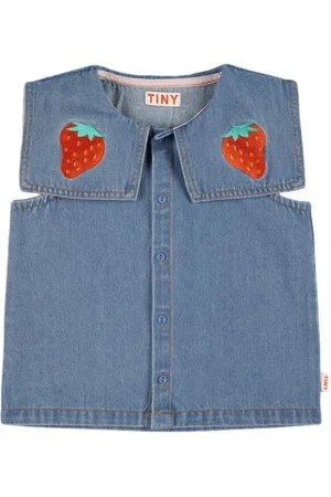 Tiny Cottons Embroidered Cotton Denim Top