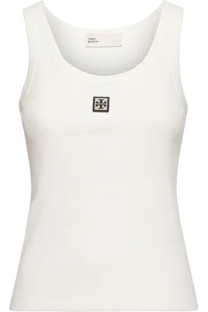 Tory Burch Metal Logo Cotton Tank Top