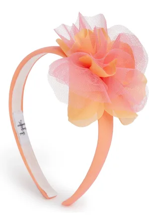Il gufo Cotton Headband W/ Tulle Flower