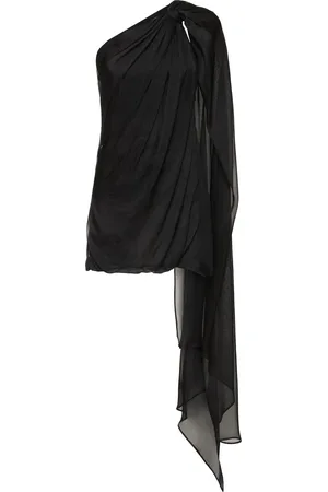 GIUSEPPE DI MORABITO Draped Silk Satin Ruched Mini Dress