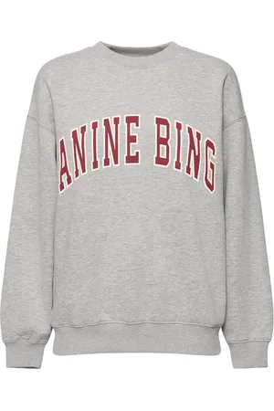 ANINE BING Spencer Cotton Blend Sweatshirt W/ Logo