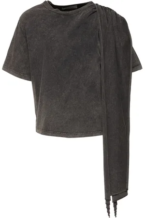 GIUSEPPE DI MORABITO Cotton Jersey Ruched T-shirt
