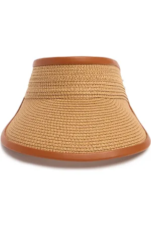 Max Mara Mogador Raffia Effect Visor