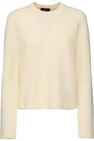 THEORY Ribbed Wool & Cashmere Boxy Sweater