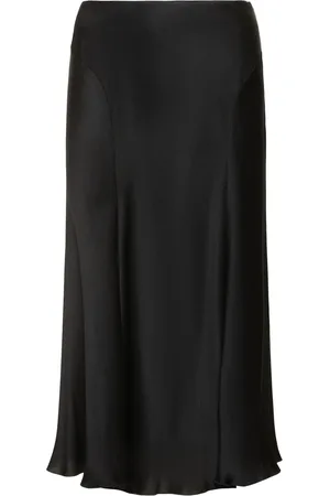 Alberta Ferretti Satin Midi Skirt