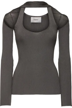 COPERNI Long Sleeve Cut-out Knit Top