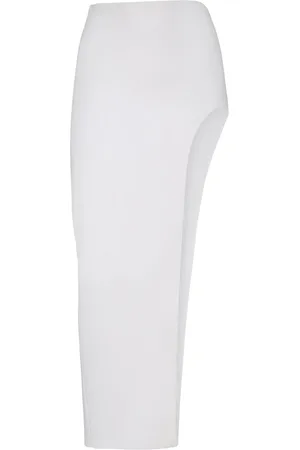 Monot Crepe Midi Skirt W/ Side Arch Slit