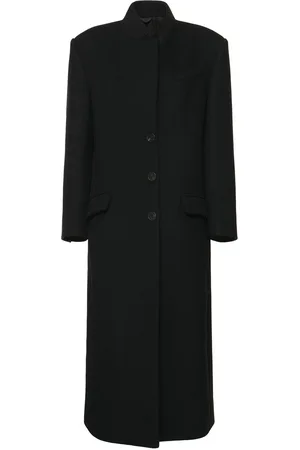 The Attico Wool Twill Single Breasted Long Coat