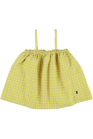 Bobo Choses Woven Cotton Blend Gingham Top