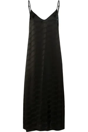 Balenciaga Bb Monogram Rayon Pajama Dress