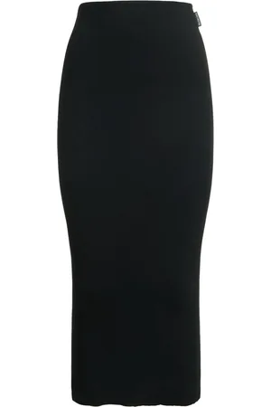 Balenciaga Twisted Cotton Blend Midi Skirt