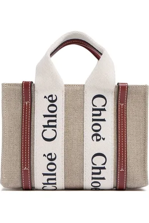 Chloé Mini Woody Canvas Top Handle Bag