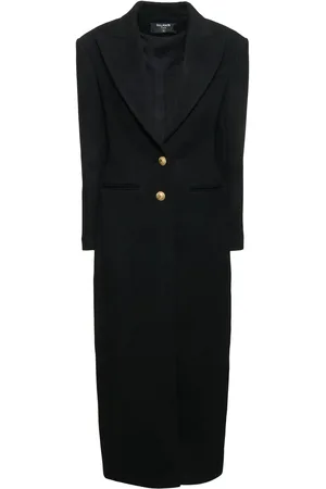 Balmain Wool & Cashmere Long Coat
