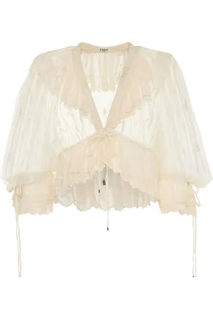 Chloé Embroidered Lace Lingerie Blouse