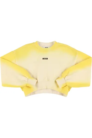 Msgm Airbrush Effect Cotton Sweatshirt