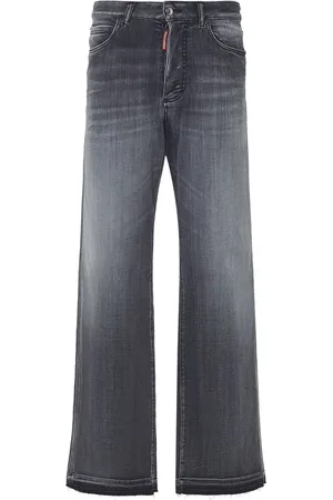 Dsquared2 Boston Mid Rise Wide Leg Jeans