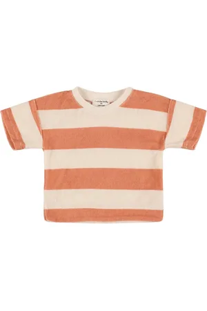 1+ IN THE FAMILY Striped Cotton Blend Terry T-shirt